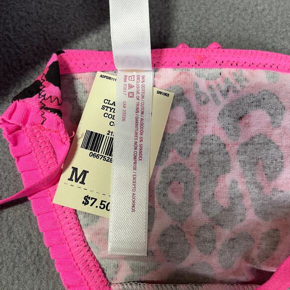 Victoria's Secret PINK 2011 Ruffle Trim V-String Panty Thong Animal Print RARE - Picture 5 of 8